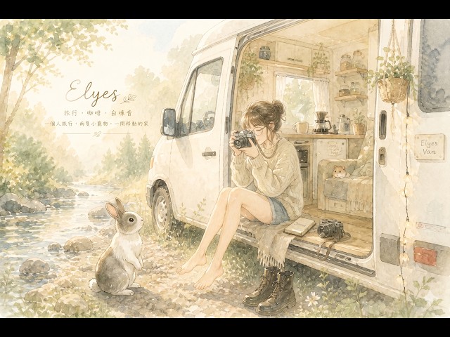 Lo-Fi RV River Night 🌙 Deep Cabin Water Ambience for Sleeping, Deep Study｜深夜流水、林間夜氣、失眠減壓｜Glow Stop