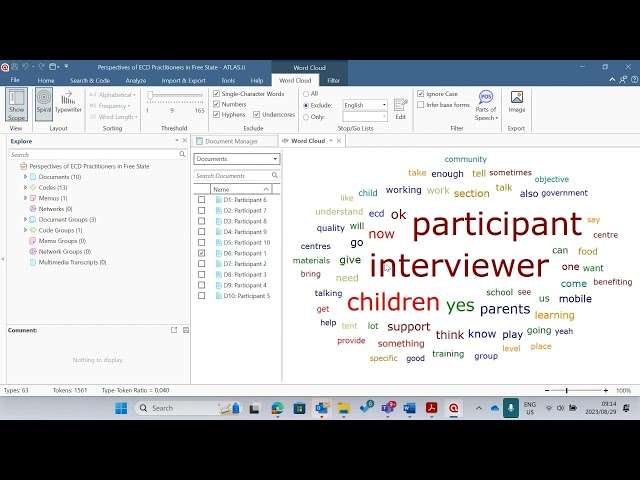 M&D Research Training workshop - Incorporating Atlas.ti visualisations in your thesis