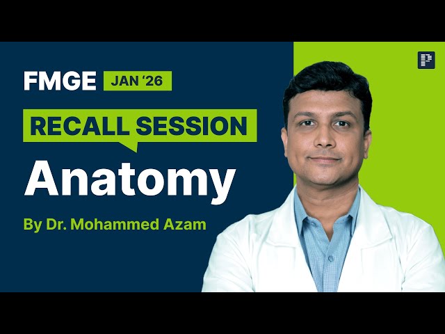 FMGE Jan '26 Anatomy Recall by Dr. Azam🔍