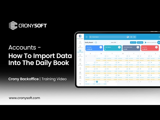 Quick Tutorials | Accounts | How To Import Data Into The Daily Book