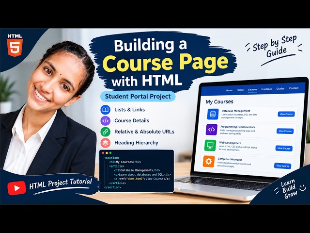 Building a Course Page with HTML | Student Portal Project2026 09 21 20 31 04