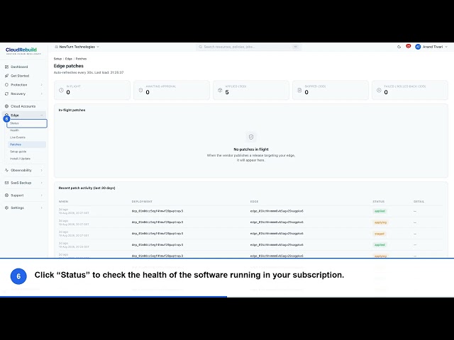 CloudRebuild Patch Management Customer