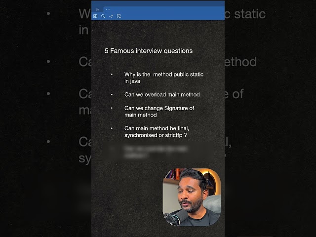 5 Famous main method interview questions #java