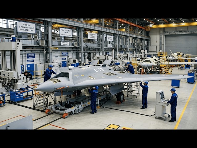 Inside Factory: How Russia’s Stealth Drone S-70 S70 Is Made | (Full Process)