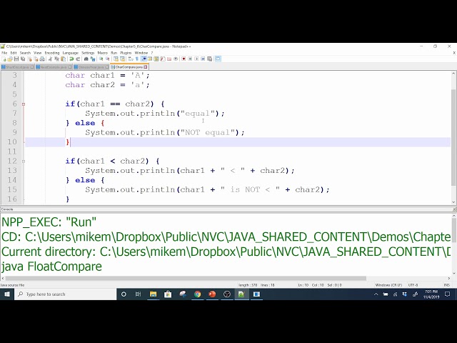Java 1, Fall 2019 - Chapter 5 Lecture Part 2