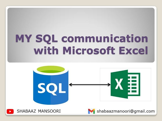 MySQL Database Communication with Microsoft Excel – Step by Step Tutorial by @simautomation #sql