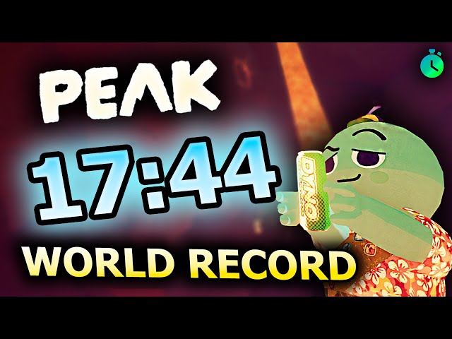 PEAK Speedrun (17:44) Solo World Record! (FIRST SUB 18!!) (Former WR)
