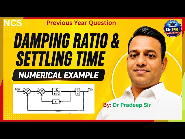 Previous Year Numerical based on Settling Time & Damping Factor 🔥| NCS | Gate, ESE, University Exam
