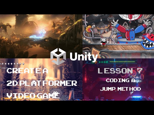 Create a 2D Platformer Video Game with Unity - Lesson 7 - Coding a Jump Method