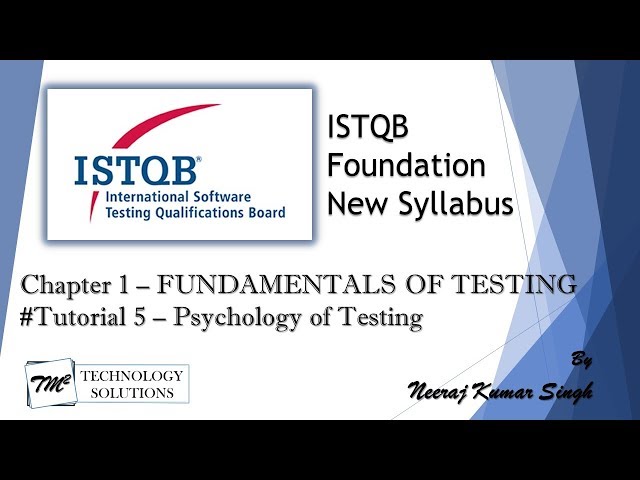 ISTQB Foundation Level | 1.5 Psychology of Testing | Tester Mindset vs Developer Mindset | CTFL