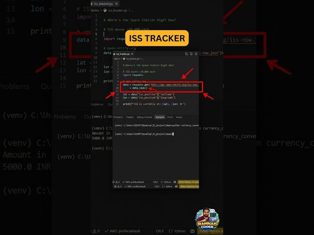 Python ISS Tracker Project 🌍🔥 | Python Mini Project Series - 35th Project