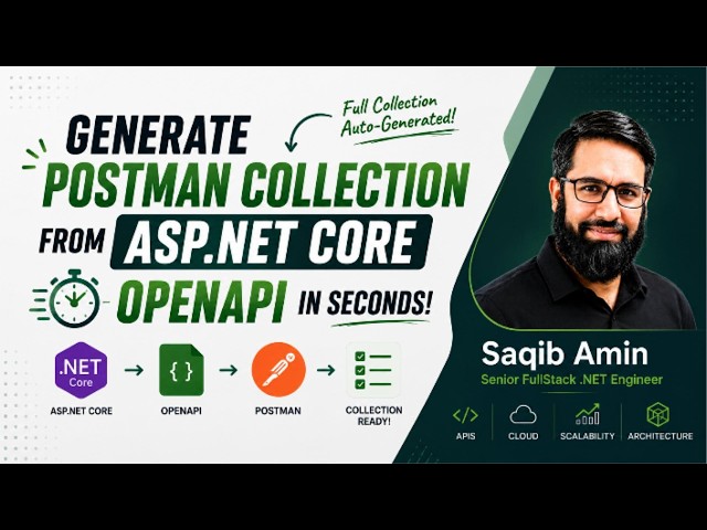 Generate Postman Collection from ASP.NET Core OpenAPI | No Manual Requests