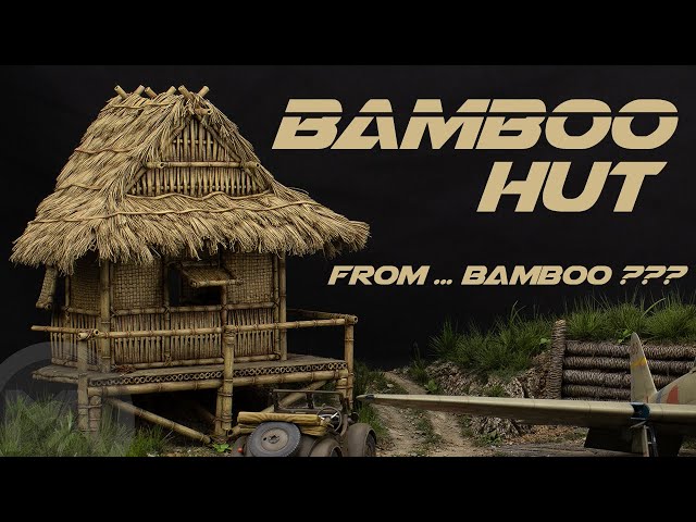 How I Built 1/48 Bamboo Hut – DIY Scale Cabin Model Tutorial - Diorama