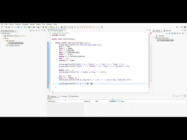 AJP201 Chuong01   chuong1 src chuong1 bai1chaomung java   Eclipse IDE 2026 09 09 11 18 41