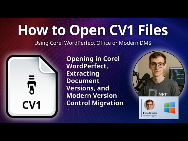 How to Open CV1 Files (Corel Versions Compressed Archive)