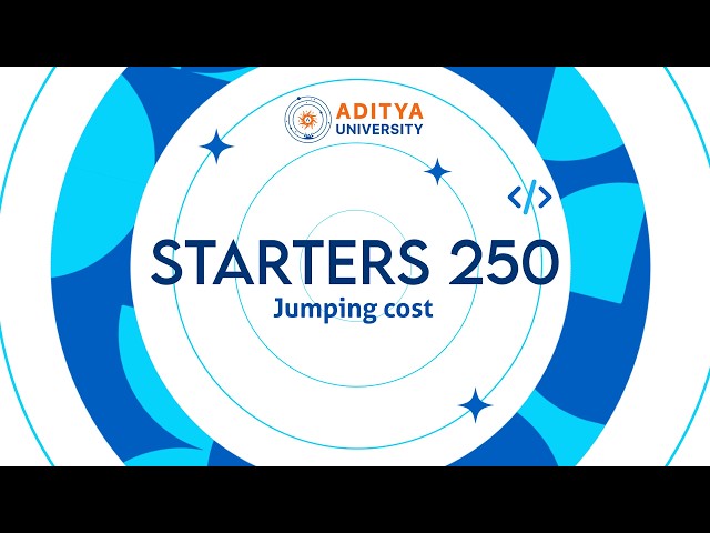 Starters 250 | Jumping cost | Competitive Programming