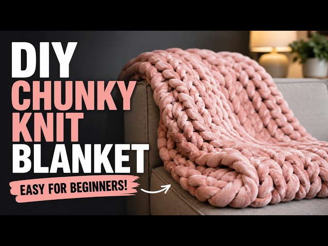 DIY Chunky Knit Blanket: Easy No-Needle Tutorial
