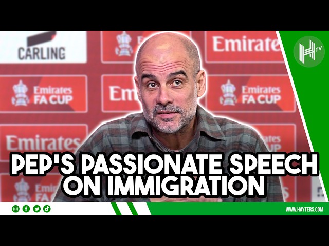 Pep's PASSIONATE speech in response to Sir Jim Ratcliffe's immigration comments | Pep Guardiola