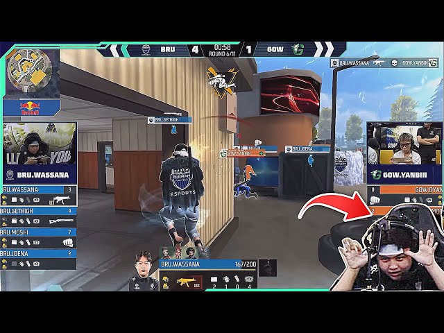 Bru Wassana Humiliated GOW In 4V4 Clash Squad Match #Finalhunt #bruwassanaff