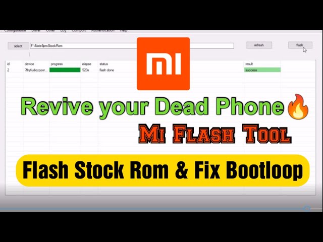 How to use Mi Flash Tool and install MiUi Rom in any Xiaomi Device using Mi Flash Tool |Fix Bootloop