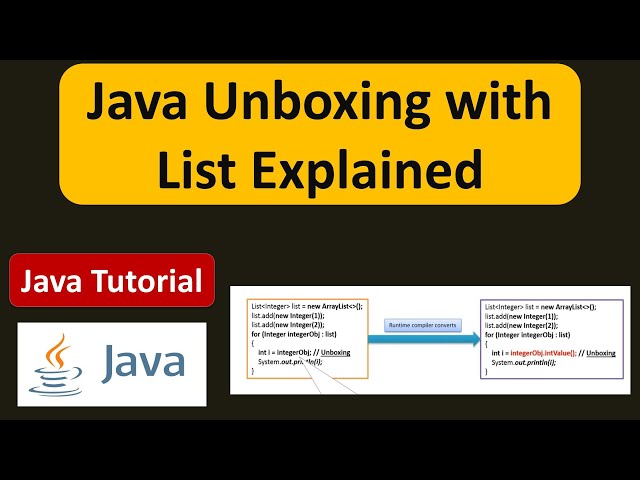 Java Unboxing with List Explained | Java Autoboxing and Unboxing | Java Tutorial