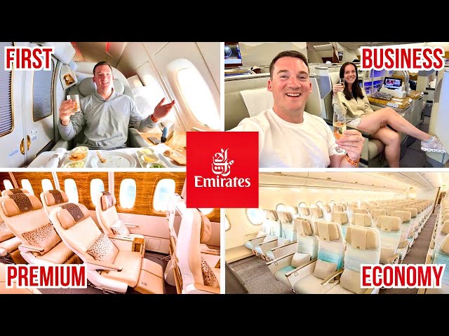 Emirates In All Four Classes | First, Business Class, Premium Economy, Economy