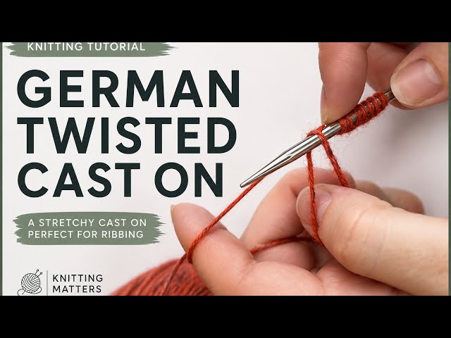 How to Do the German Twisted Cast On | Step-by-Step Stretchy Knitting Cast-on Tutorial