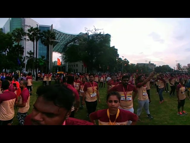 L&T zumba at marathon 2018