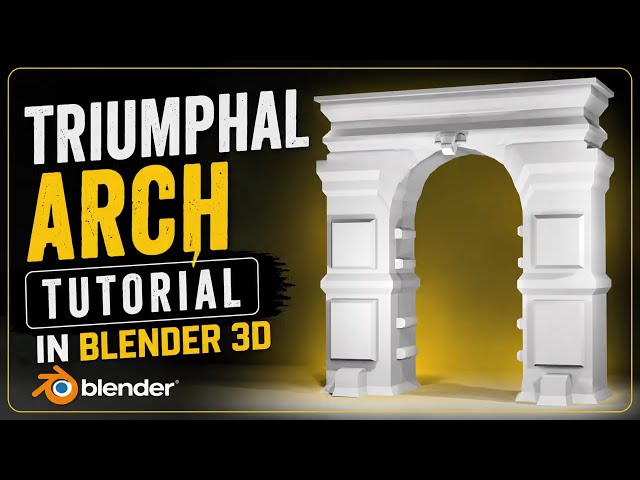 How to model a triumphal arch in blender 3d.
