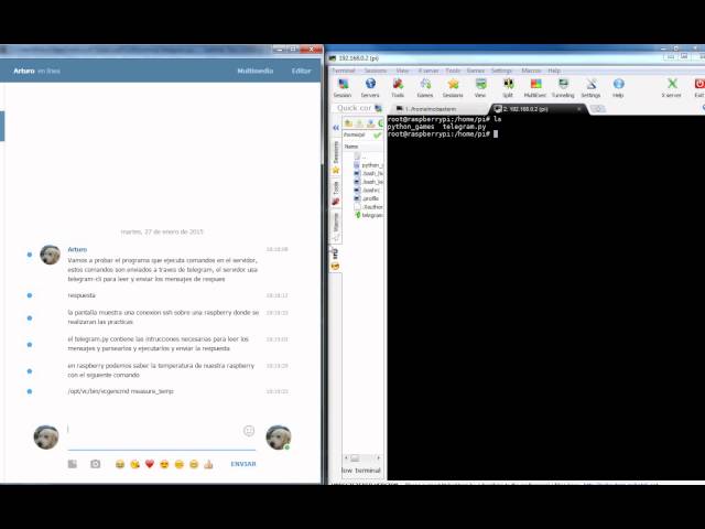 Telegram-cli+Python=ejecutar comandos por telegram