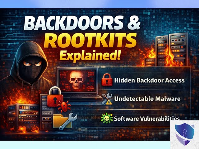 Backdoors & Rootkits Explained | How Hackers Gain Hidden Access | Cybersecurity Threats