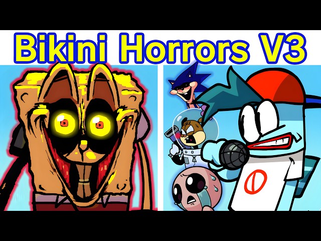 Friday Night Funkin' - Bikini Horrors V3 | VS Spongebob Horror, Sonic.EXE and More (FNF)
