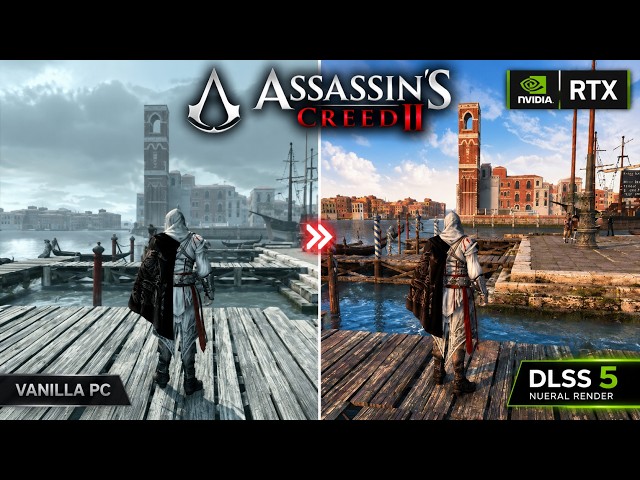 Assassin’s Creed II: Vanilla vs DLSS 5 Neural Rendering + Texture Mods | Direct Comparison