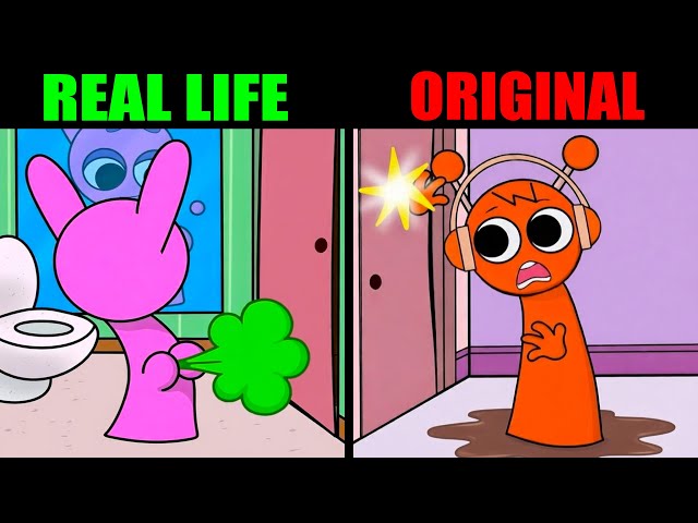Best TikToks of Incredibox Sprunki | Oren and Pinki💨Toilet Problem 💩 | REAL LIFE vs ORIGINAL