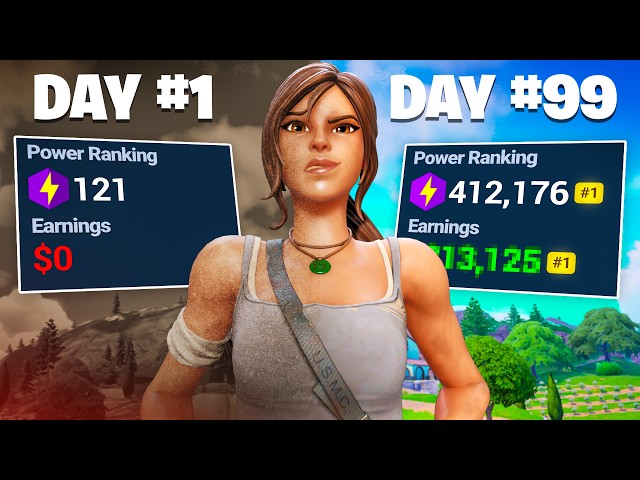 100 Day Competitive Fortnite Progression (Noob to Pro)