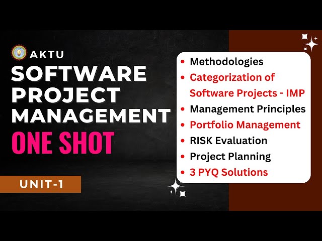 software project management | SPM One Shot Unit-1 | PYQ Solution | 3rd Yr | Aktu Exams | SPM 6th Sem