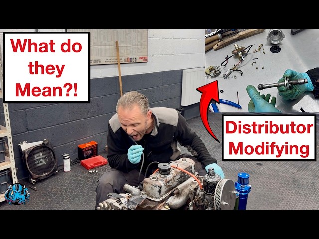 Compression test results and using a welder to modify the distributor on our Scrap MINI Engine