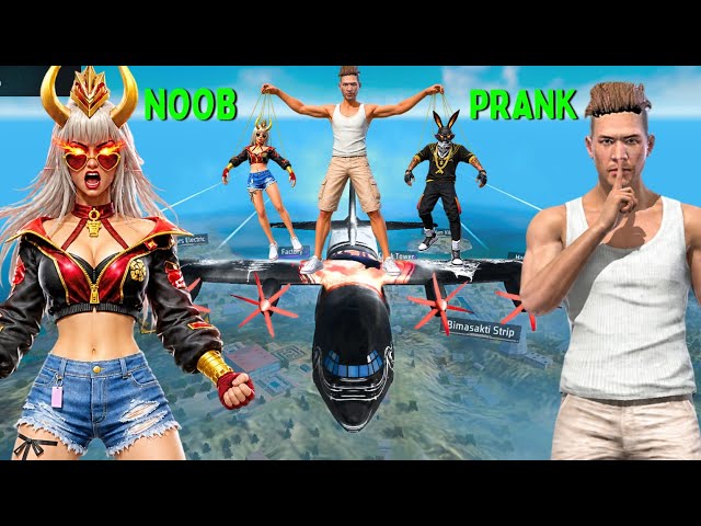 NOOB PRANK 🤣 With V Badge 🤫 Adam देख के Noob Bol दिया 🤨 - Garena Free Fire 🔥