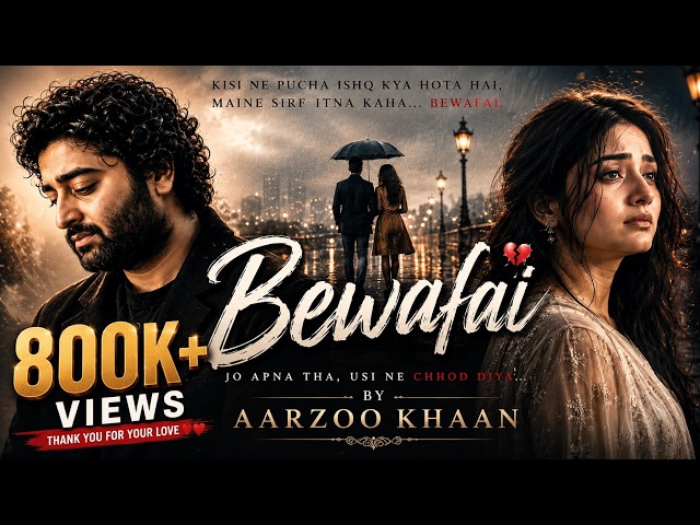 Bewafai – Aarzoo Khaan | Emotional Hindi Sad Song | New Song 2026 | Arijit Singh Vibe