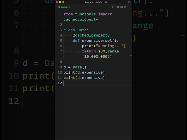 @cached_property - Compute Once, Cache Forever! #python