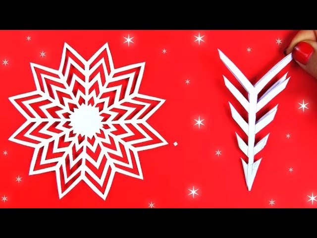 Paper Cutting Snowflake For Christmas | DIY Paper Christmas Decorations | Easy Paper Crafts.
