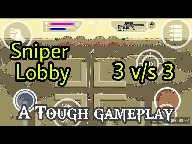 Sniper Lobby 3 v/s 3| Catacombs |Mini Militia gameplay