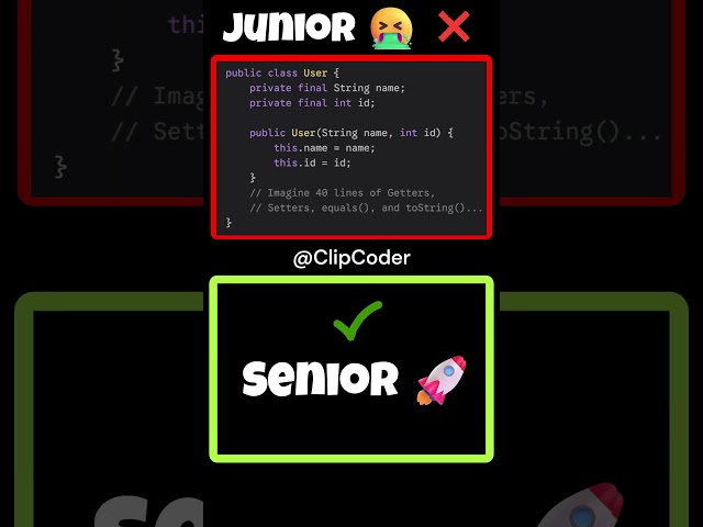 The BEST Feature in Modern Java 🚀 (Records) #shorts