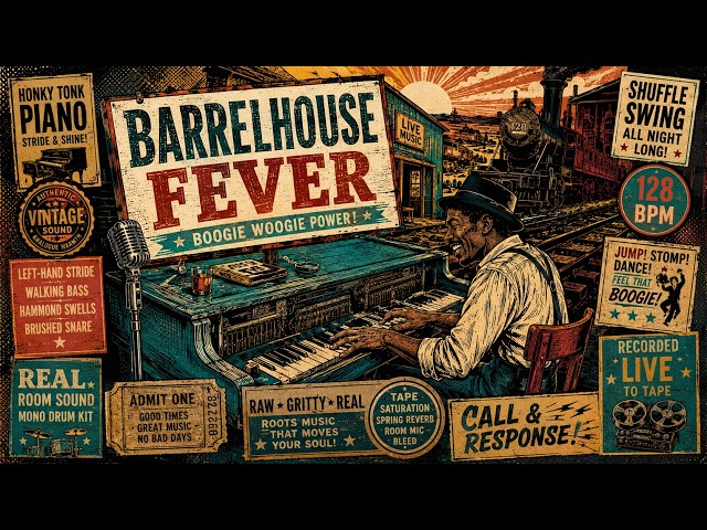 Boogie Woogie Piano Shuffle 🔥 Honky Tonk Grooves, Hammond Soul & Vintage Swing Energy