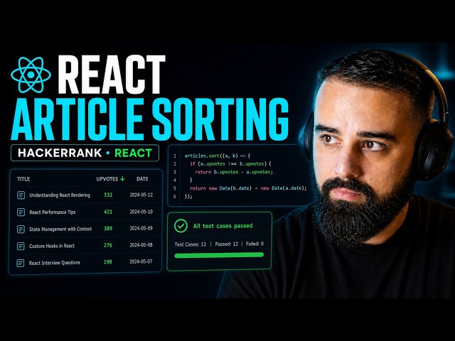 Learn React Array Sorting with a HackerRank Challenge