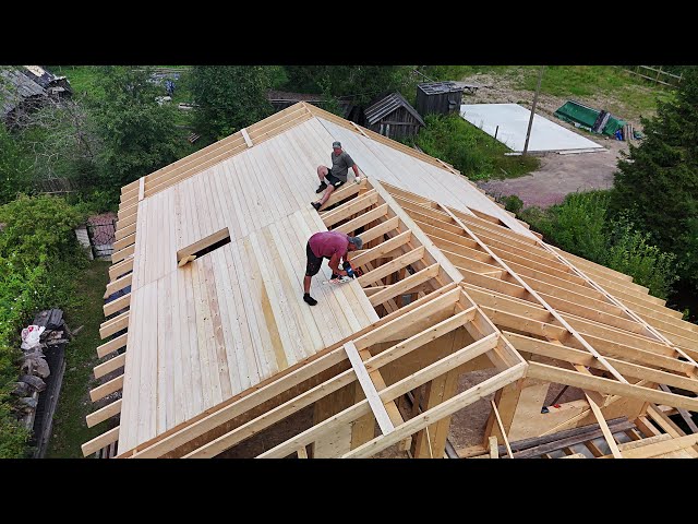 From Sketch to Reality: Alpine Chalet Dream with Unique Open Rafters! Diy