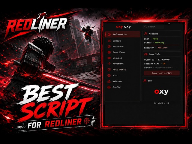 Best redliner roblox script  |  Oxy