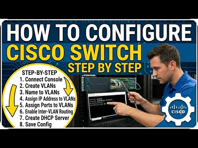 How to Configure Cisco Switch Step-by-Step | Cisco Switch Basic Configuration