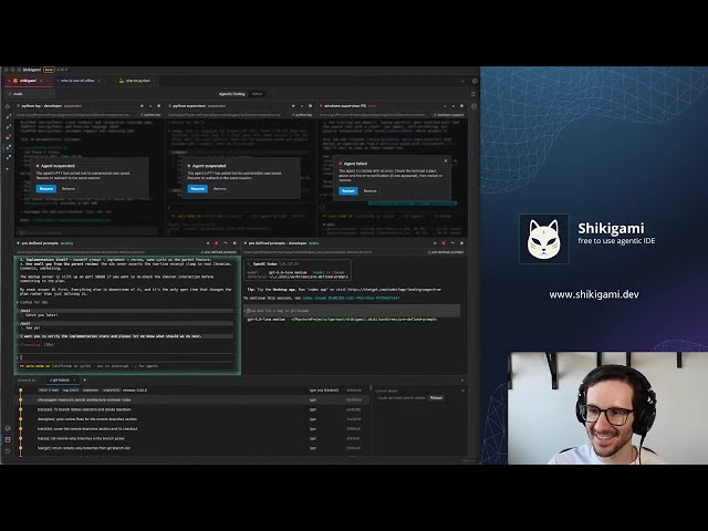 #41 Vibe Engineering - agentic IDE, prompts and git component, live