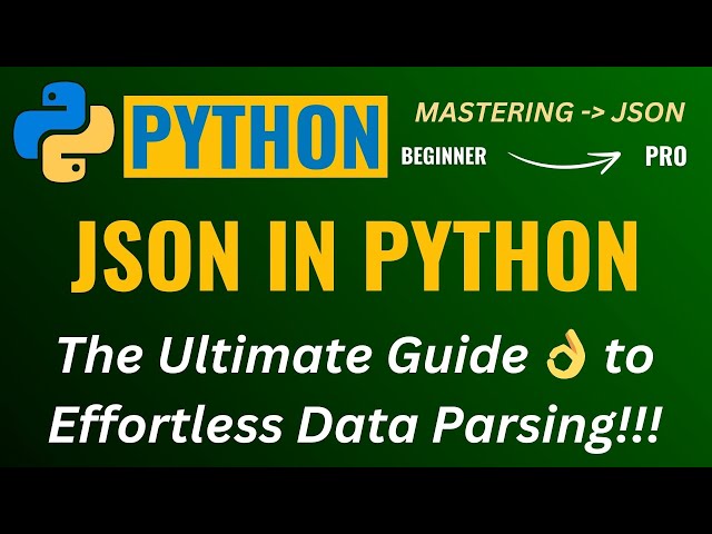 MASTER JSON IN PYTHON 👍 HOW TO USE JSON IN PYTHON❓👌